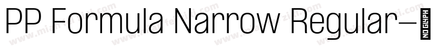 PP Formula Narrow Regular字体转换